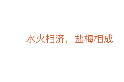 水火相濟(jì)，鹽梅相成