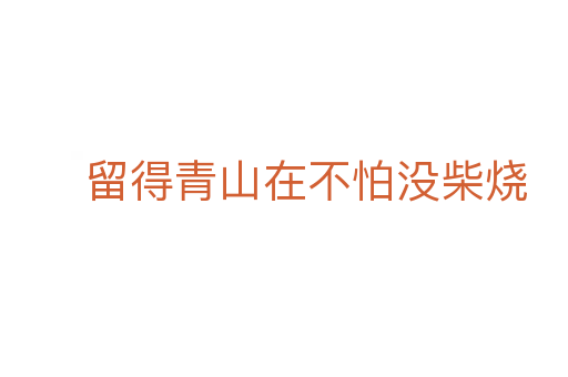 留得青山在不怕沒(méi)柴燒