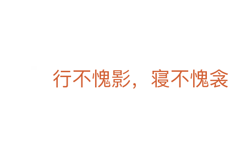 行不愧影，寢不愧衾