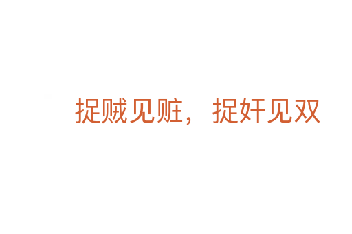 捉賊見贓，捉奸見雙