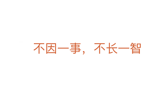 不因一事，不長(zhǎng)一智