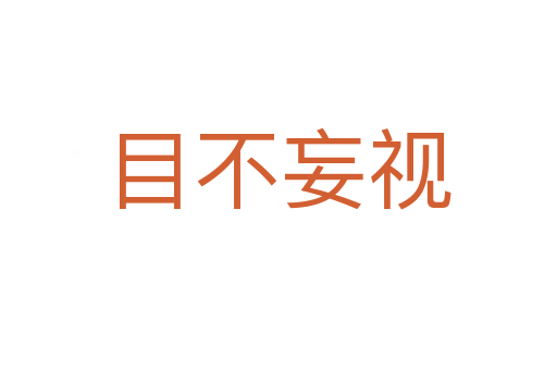 目不妄視