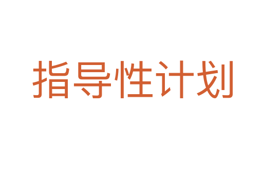 指導(dǎo)性計劃